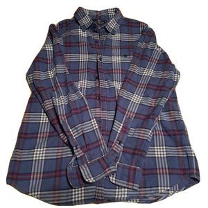 VINEYARD VINES Mens Sz M Plaid Flannel Slim Longshore Shirt Button Down Blue